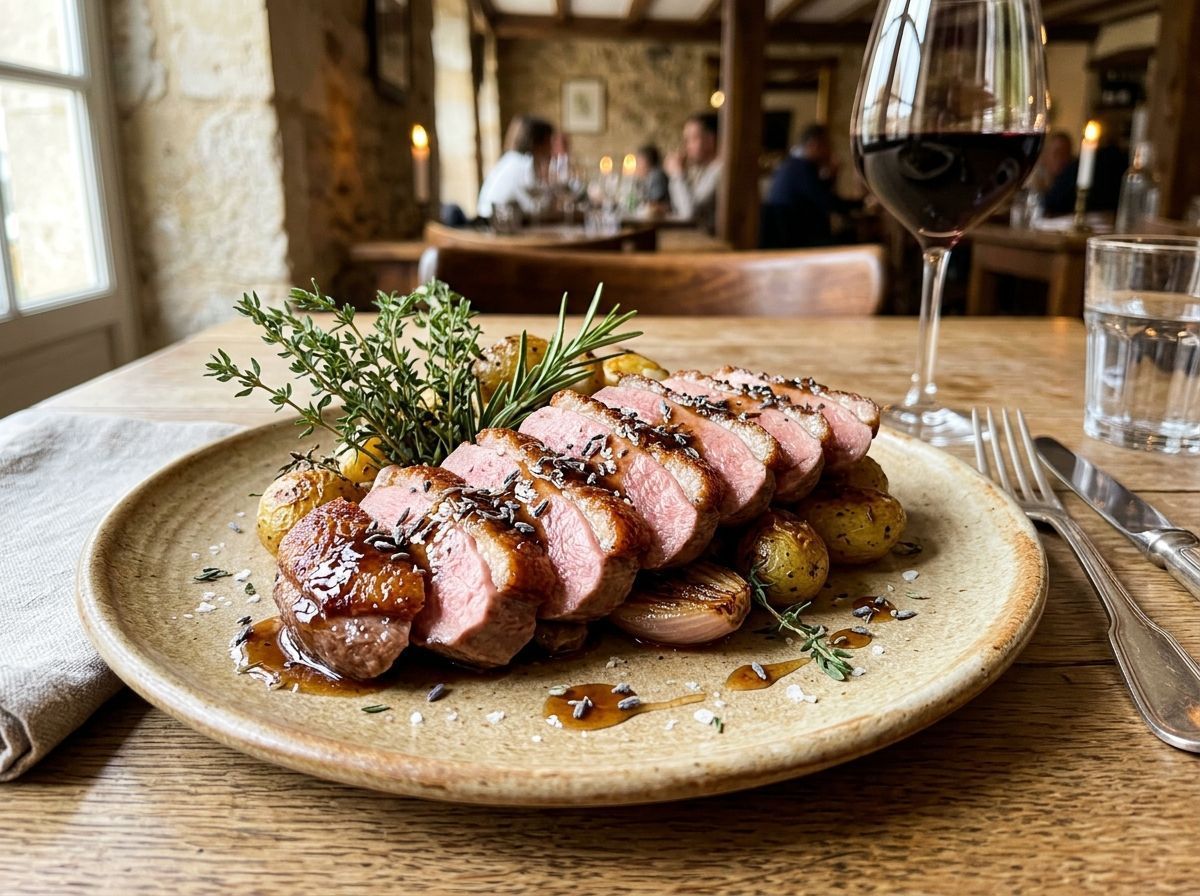 Pan-Roasted Duck Breast with Honey & Rosemary